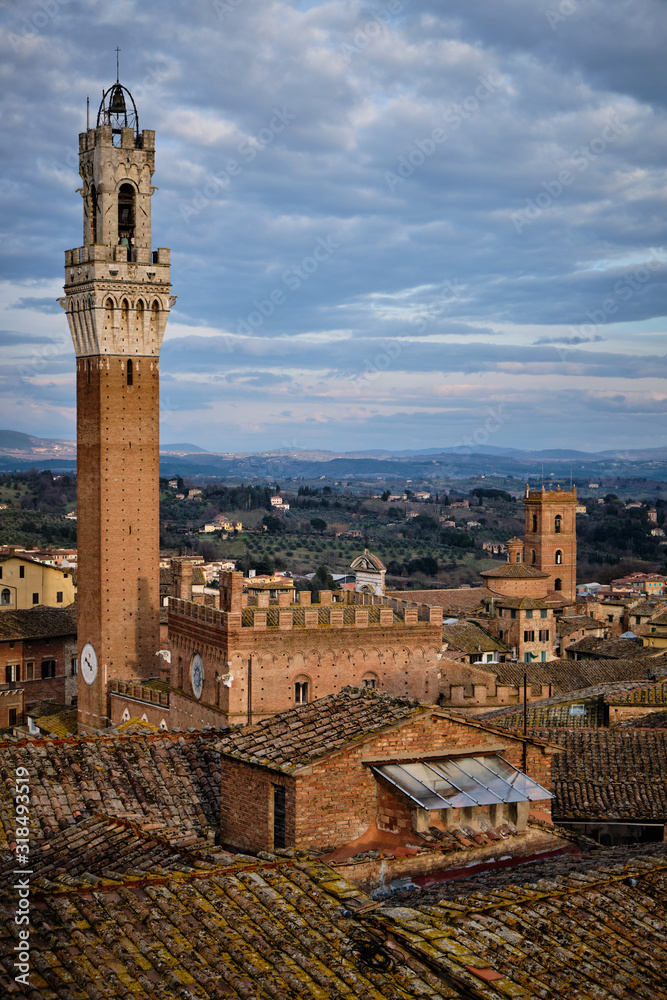 Fototapeta premium Vista di Siena dal famoso Facciatone.