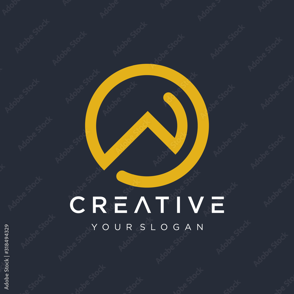 Initial W O logo design modern monogram and elegant with circle concept. logo the letter OW in the form of abstract line art. symbol for technology digital. - VECTOR Initial W O logo design modern monogram and elegant with circle concept. logo the letter OW in the form of abstract line art. symbol for technology digital. - VECTOR