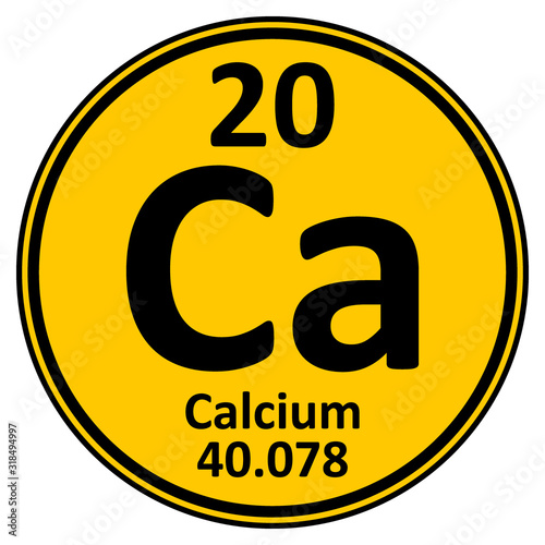 Periodic table element calcium icon.