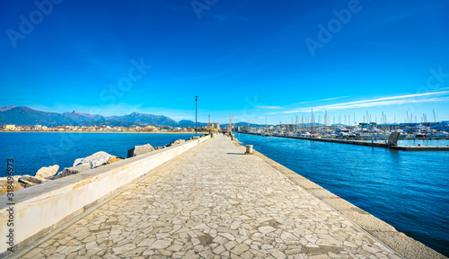 Canvastavla Viareggio Darsena promenade and port entrance