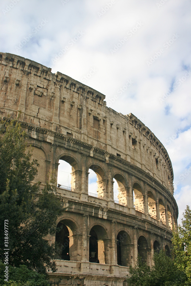 detail of colosseum in Rome
