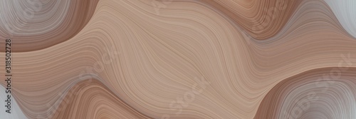 surreal banner with rosy brown, gray gray and pastel brown colors. dynamic curved lines with fluid flowing waves and curves