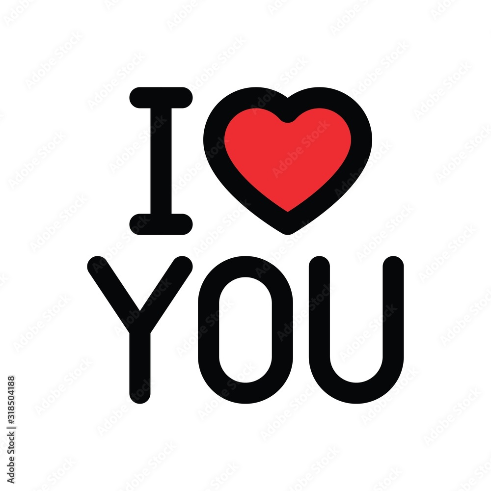 valentine related love and romance written i love you vector with editable stroke valentine related love and romance written i love you vector with editable stroke