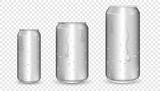 Realistic aluminum cans. 