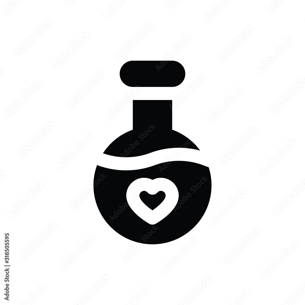 valentine day related romance love potion vector in solid design valentine day related romance love potion vector in solid design