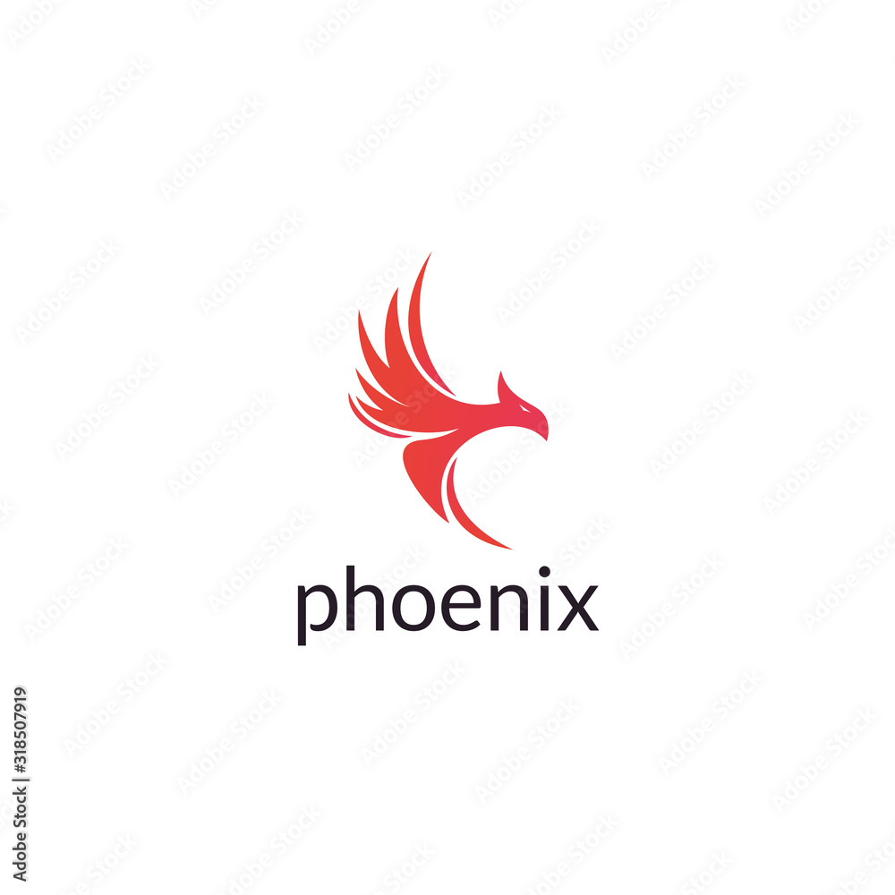 Abstract luxury phoenix logo design vector Abstract luxury phoenix logo design vector