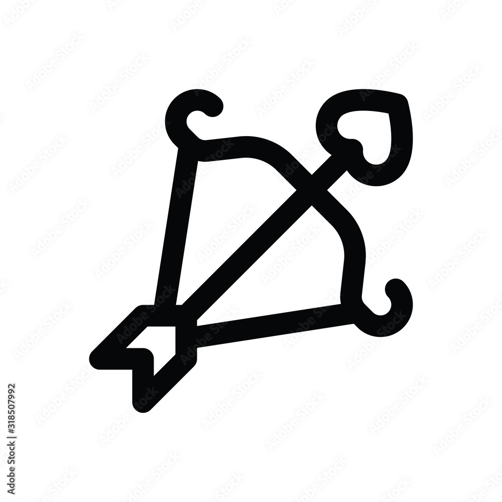 valentine day related love and romance archery arrow vector in lineal style valentine day related love and romance archery arrow vector in lineal style