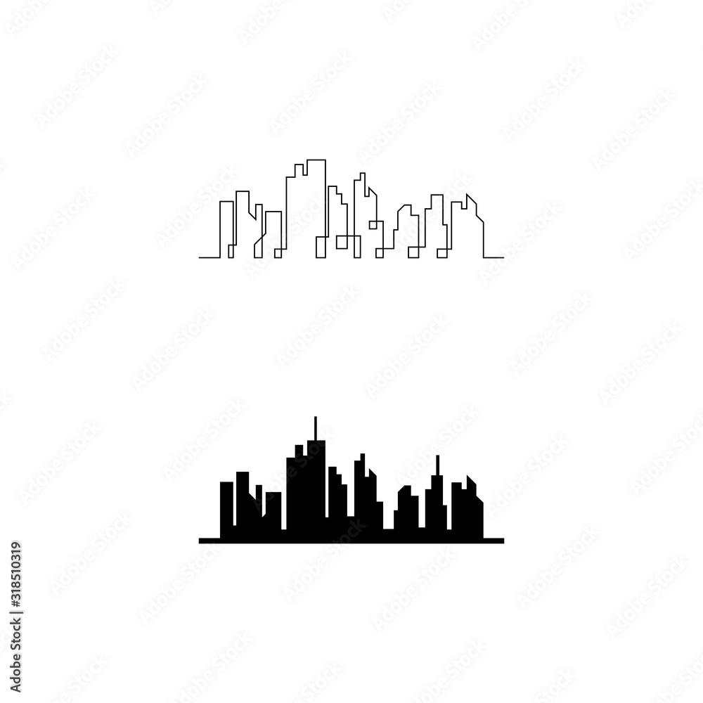 city skyline vector silhouette