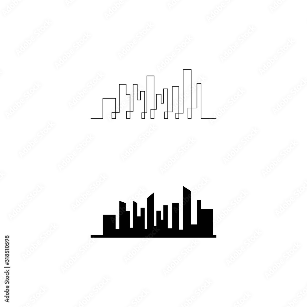 city skyline vector silhouette