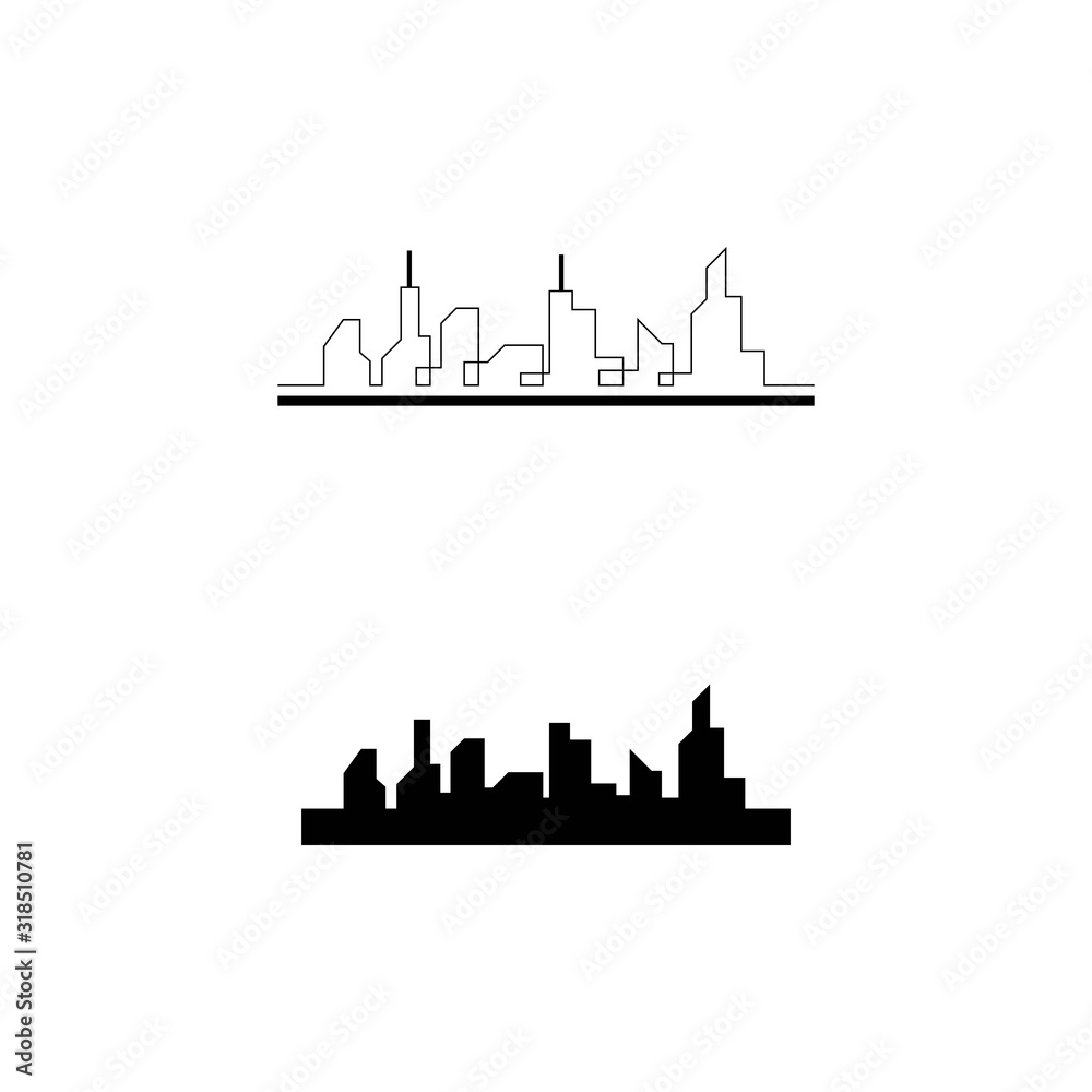 city skyline vector silhouette