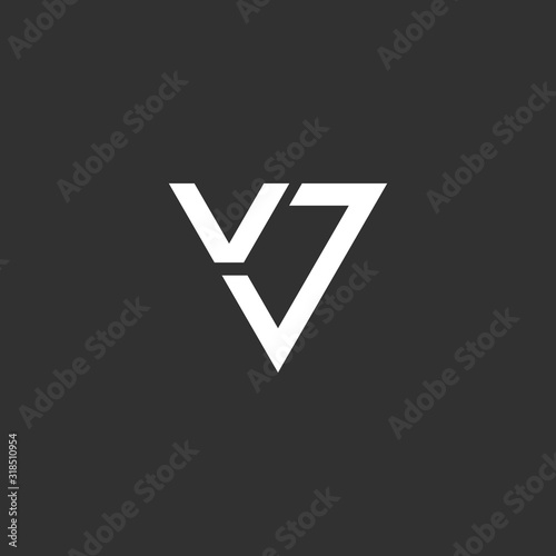 VU letter vector logo abstract