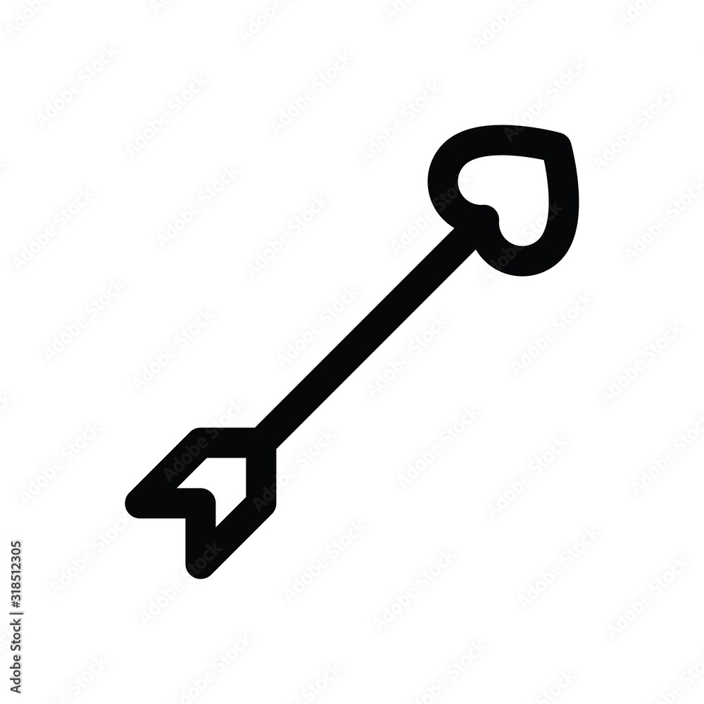 valentine day related romance heart arrow vector in lineal style valentine day related romance heart arrow vector in lineal style