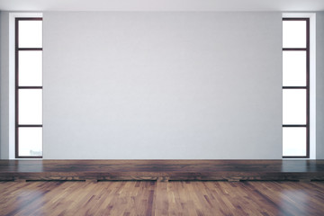 Room with empty concrete wall