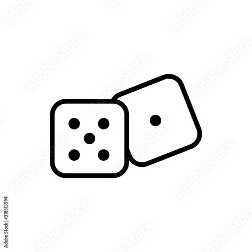 casino dices game isolated icon