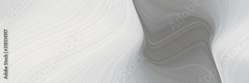 artistic horizontal header with light gray, gray gray and dark gray colors. dynamic curved lines with fluid flowing waves and curves