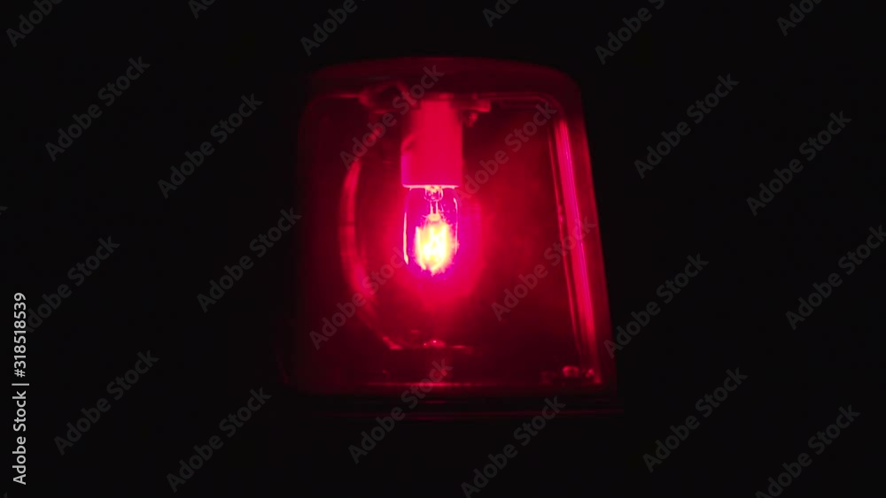 Red flashing warning light / siren - Emergency services, Ambulance, Fire, Police rotating Beacon