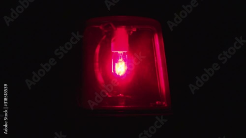 Red flashing warning light / siren - Emergency services, Ambulance, Fire, Police rotating Beacon