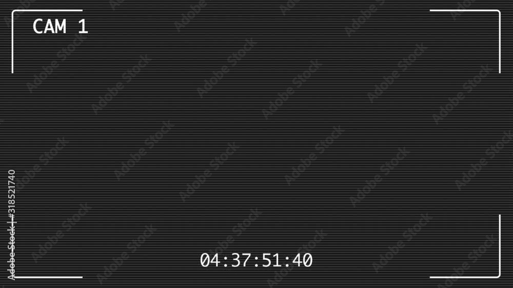 CCTV Cam 1 main monitor display with scan lines on black screen