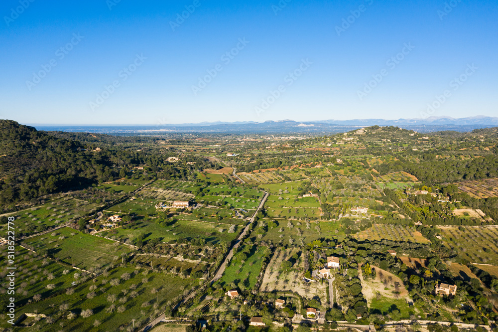 The valley of Mallorca in winter time