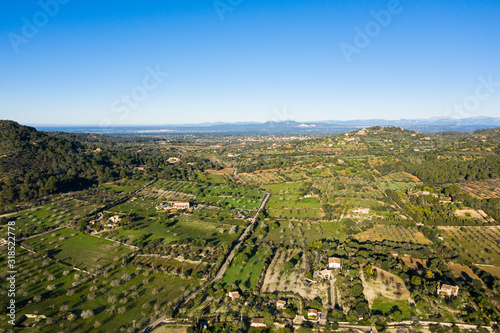 The valley of Mallorca in winter time