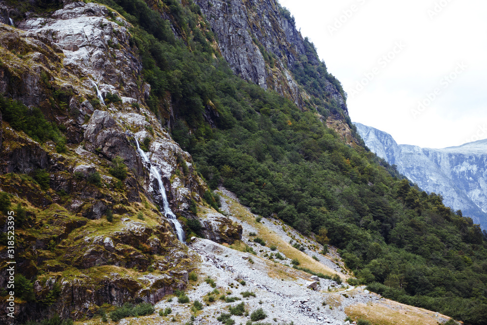Obraz premium Picturesque landscape mountains of Norway. Travelling, lifestyle, wild nature concept.
