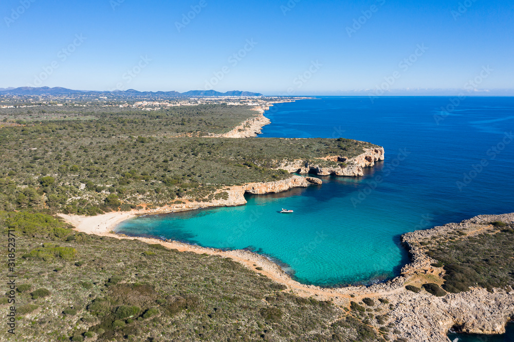 The Cala Varques lagoon in Mallorca