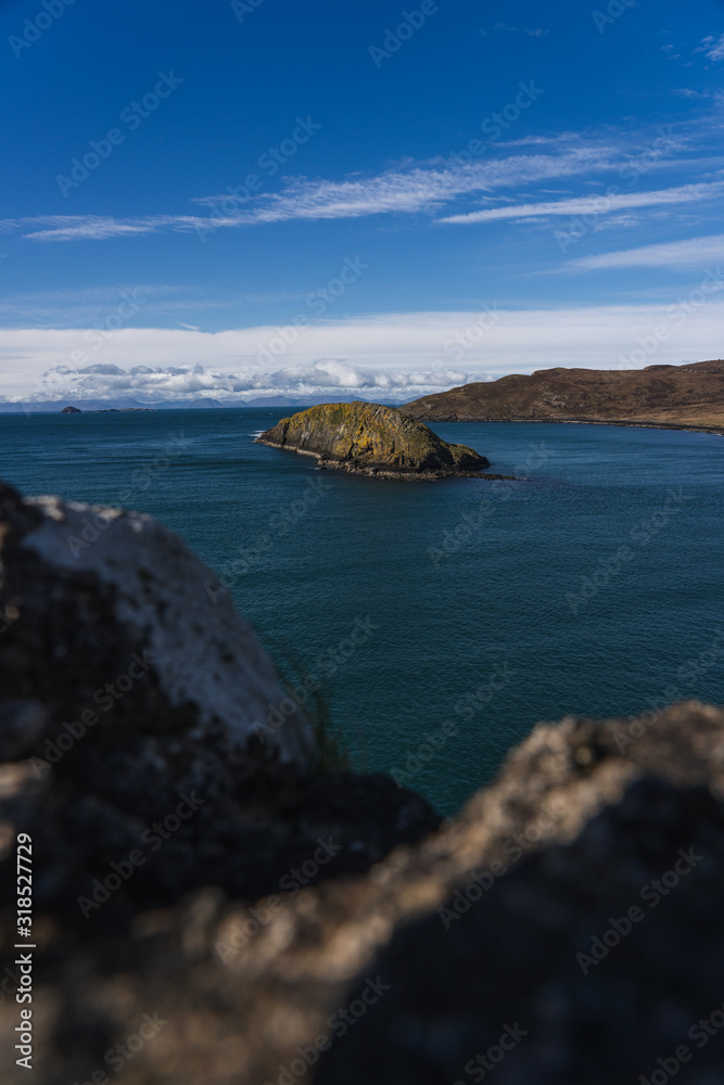 Single Island by the Scottish Shore