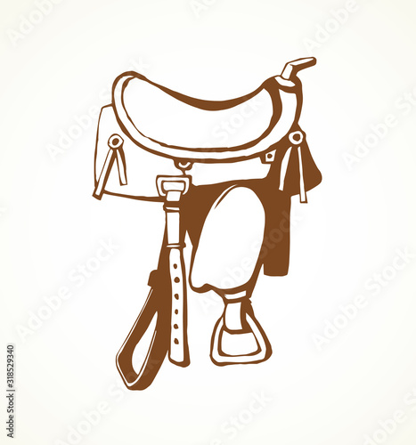 Saddle. Vector drawing