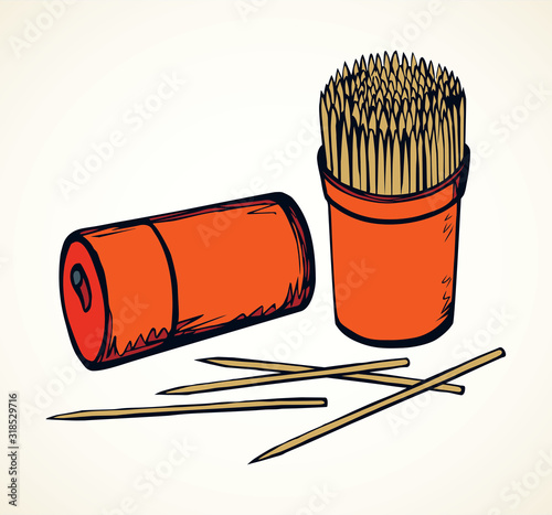 Toothpicks. Vector drawing