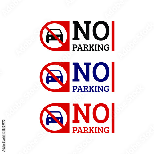 Free Download A Triplet of No Parking Signs Displayed in a Row Parking Regulations Enforced - GFXLoad