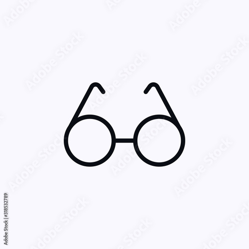 Glasses icon isolated on white background