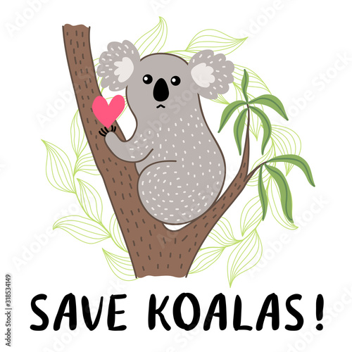 Save koala from forest fire