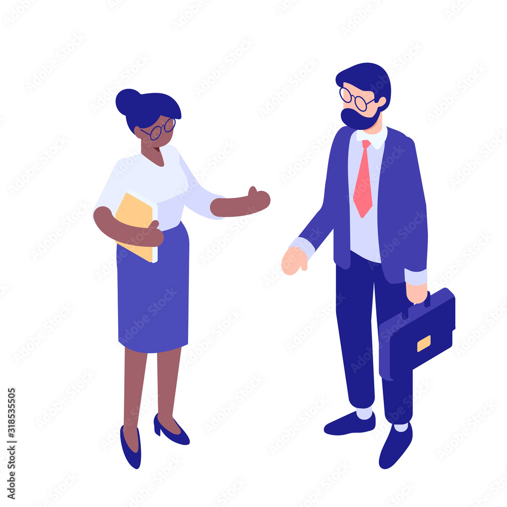 Obraz premium Isometric vector business people