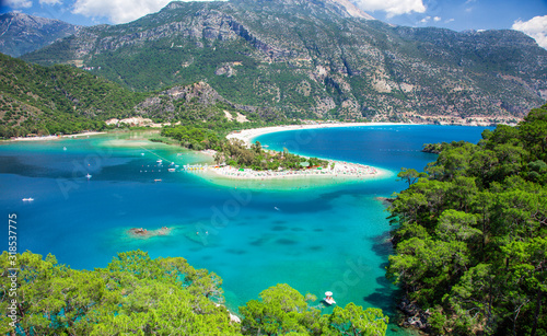 Blue lagoon in Oludeniz, Turkey photo