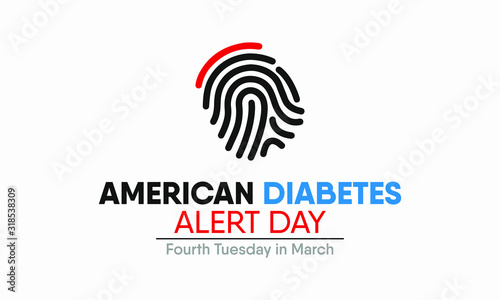 Vector illustration on the theme of American Diabetes Alert day observed on fourth Tuesday in March.