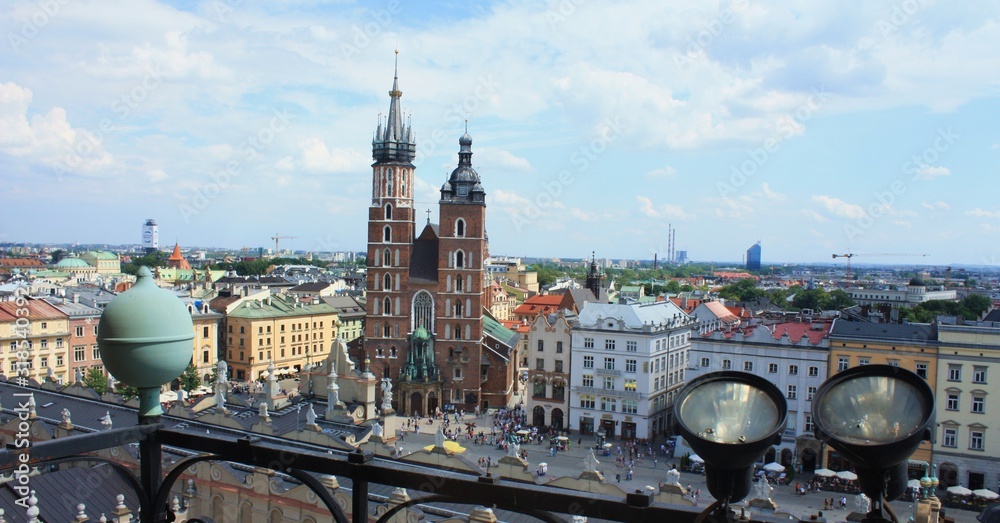 Vue Panoramique Cracovie Pologne