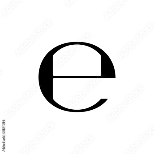Estimated sign, EU packaging symbol. vector icon on white background