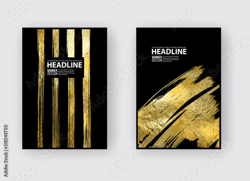 Vector Black and Gold Design Templates. Abstract illustration eps10