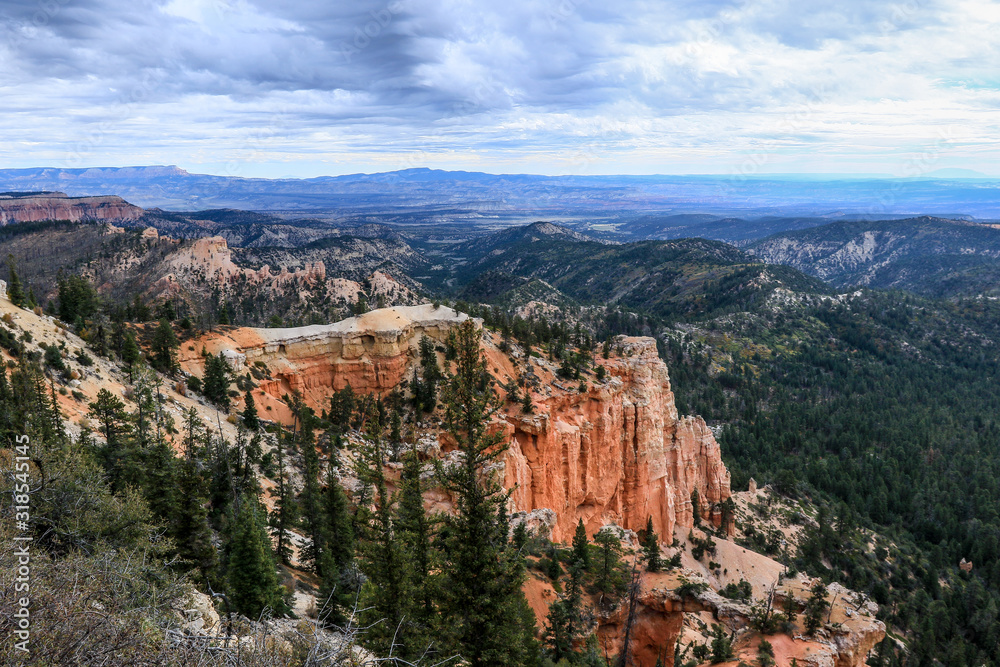 Panoramic View to the Nature of the Bryce Canyon National Park, USA Panoramic View to the Nature of the Bryce Canyon National Park, USA