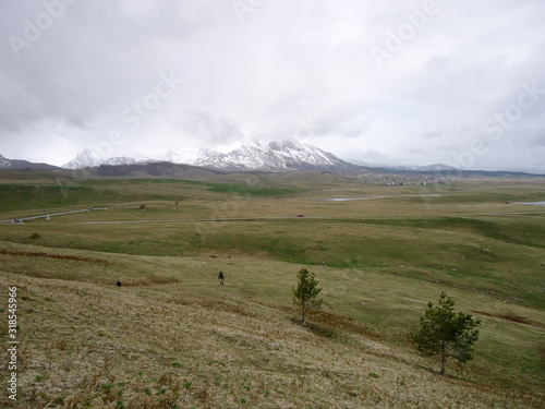 National park Durmitor, Green field.
