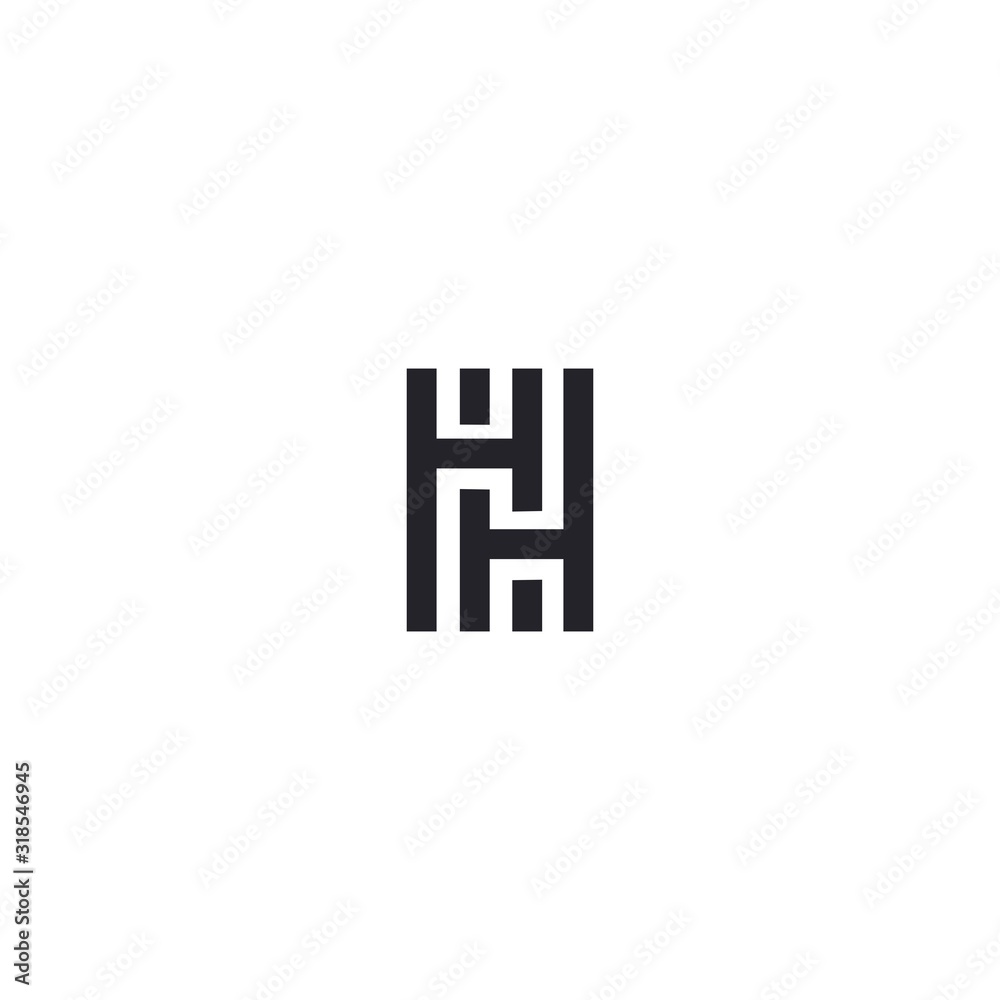 Obraz premium HH Letters Logo Design Vector