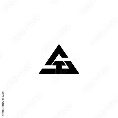 ST S T Letters Logo Design Vector
