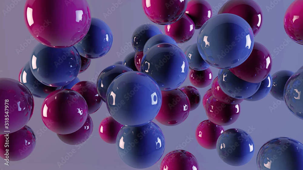 Fototapeta premium 3d rendering picture of colorful balls
