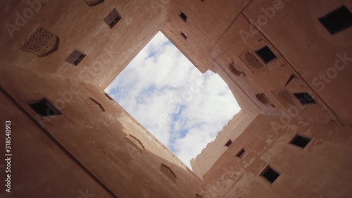 Courtyard of Jabreen Castle in Oman photo