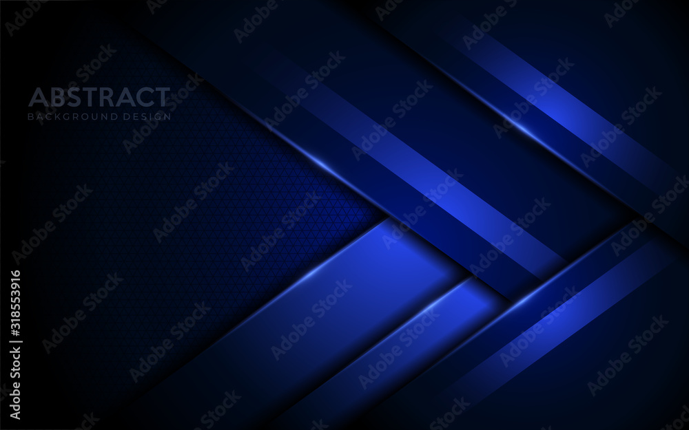 Abstract dark blue background with texture effect overlap layer design. Futuristic modern background.