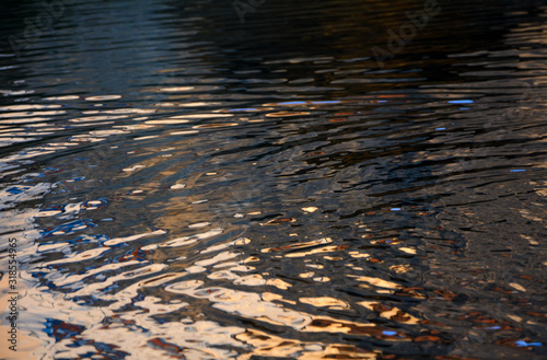 Rippled water with reflection