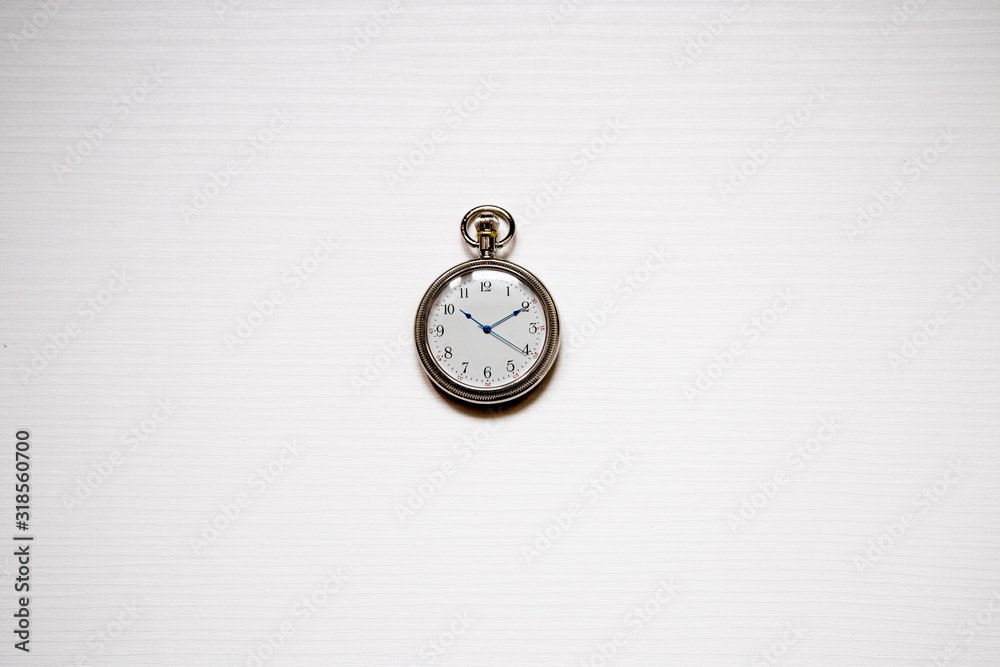 round clock on a white background round clock on a white background
