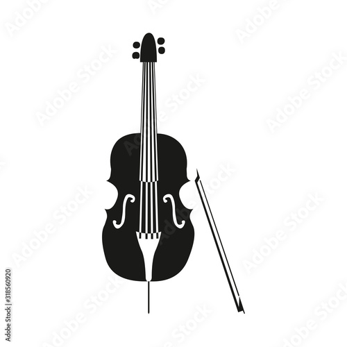 Violin isolated on white background vector illustration