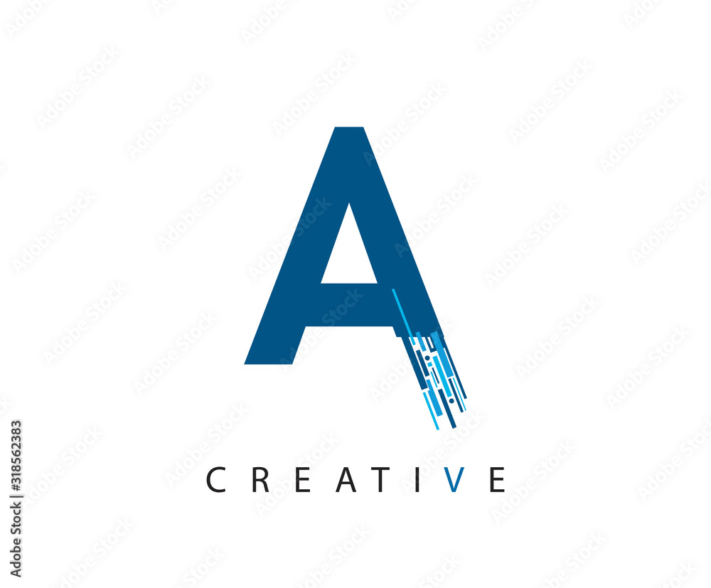 Letter A Digital Network , Technology and digital abstract line A network circuit vector logo. . Letter A Digital Network , Technology and digital abstract line A network circuit vector logo. .