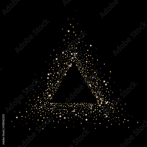 Gold Glitter Stars. Luxury Shiny Confetti.